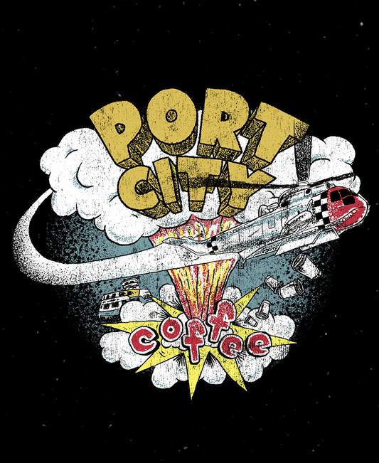 Port City (Green Day Dookie spoof) Black Pull Over Hoodie
